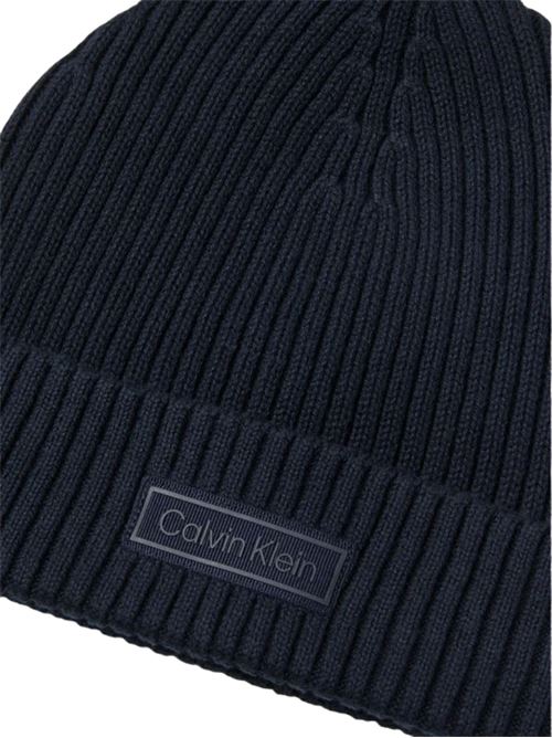 Cappellino in misto cashmere blu Calvin Klein | LV04D8053GCEF